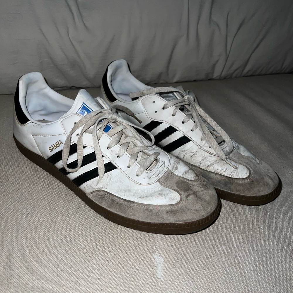 Adidas Samba White and Black Trainers